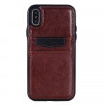 Wholesale iPhone XS / X Leather Style Credit Card Case (Brown)